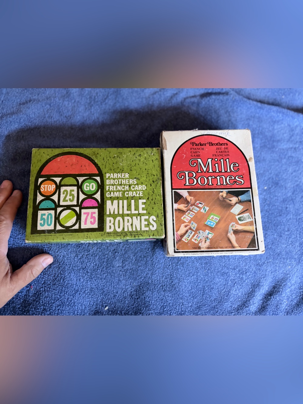 Mille Bornes Card Game - vintage pair of games